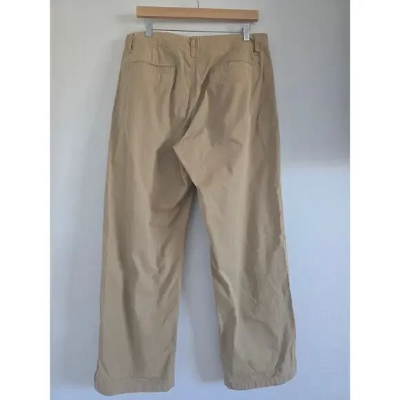 J. Crew Wide Leg Baggy Chino Pants Size 30 Khaki Tan Re-imagined Minimalist - Picture 3 of 8